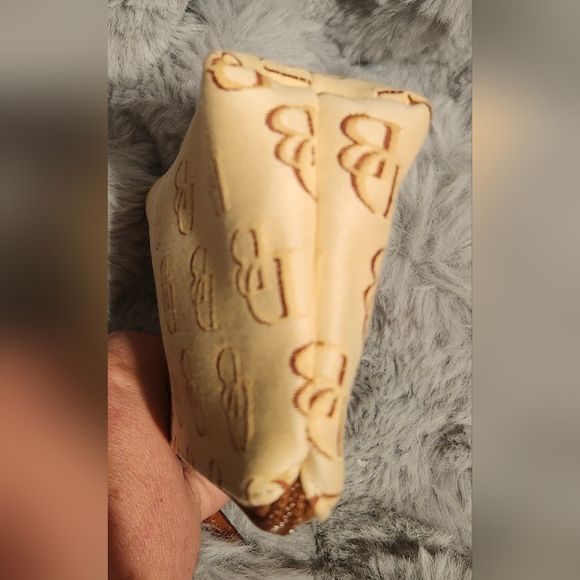 Dooney & Bourke Tan Monogram Cosmetic Bag Or Coin Pouch - Picture 5 of 7